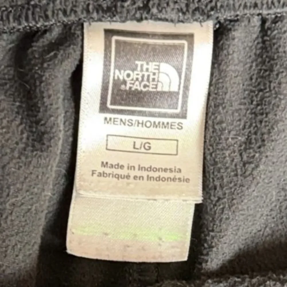 The North Face TKA 100 Fleece Pants Men's L Black Straight Leg Zip Pockets